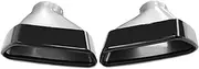 304 Stainless Steel Exhaust Tip Compatible For BMW G30 G31 G32 2017up Car Muffler Tip Square TailTip Exhaust System Nozzle(Black)