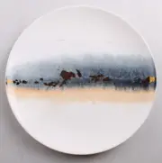 Lenox American by Design Tidbit Plate Watercolor Horizons Blue 6 3/4" NWT