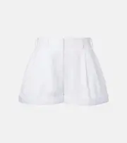 [Givenchy] Givenchy Pleated cotton poplin shorts AU 16 white