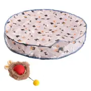 Interactive Cat Toys Ball Fast Rolling in Pouch Electric Motion Activate Chirping Cat Toy Hide and Seek Mouse Catching Game