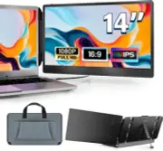 14" Laptop Monitor Extender, FHD 1080P IPS Dual Laptop Screen Extender, Hdmi/Usb