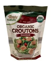 Organic Seasoned Croutons Salad Topper 3 Packs Non-Gmo-Resealable Bags