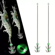 2Pcs Squid Jigs Luminous Night Fishing Equipment Octopus Cuttlefish Hooks