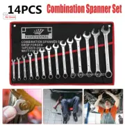 14x 8-24mm Combination Spanner Combi Wrench Set Open & Ring End Spanner Storage