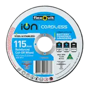 Flexovit 115 x 1 x 22.2mm Ion Cordless Reinforced Cut Off Wheel