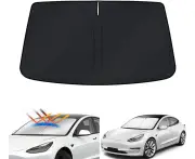 X-CAR Windshield Sun Shade Compatible with Tesla Model 3 2017-2023 Foldable Custom Visor Protector Sunshade