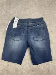 Hudson Kids Denim Pull-On Knit Short Size XL Draw String Raw Hem NWT