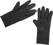 [ibasenice] 1 Pair Copper Fiber Compression Gloves Elastic Full Finger Non Slip Sports Gloves for Outdoor Fitness and Cycling Enhanced Grip and Hand Protection for Workouts and Activities