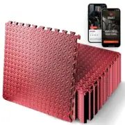 SQUATZ 25 pcs. Thick Puzzle Exercise Mat, EVA Foam Interlocking Tiles Flooring