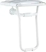 FFSPIIO Modern Design Shower Chair, for Bathing Showering Elderly Disabled with Legs Wall Mounted Folding Bathroom Stools Shower Chair