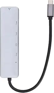 USB C Hub, PD Fast Charging 6 in 1 Multiport USB Hub Wide Application for Home for Travel for Office