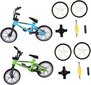 2Sets Mini Finger Bikes Aluminum Alloy for Relaxation and Simulation Bicycles for Entertainment and Decoration