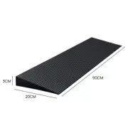 90x20x3cm Rubber Curb Ramp Cuttable Threshold Ramp Kerb Driveway Threshold Ramp