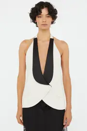 TUXEDO CONTRAST SILK VEST