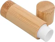 VALICLUD Refillable Bamboo Lipstick Tubes Unique Natural Lip Gloss Holders for DIY Makeup Projects Design for Travel and Home Use
