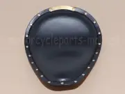 Black Leather Spring Solo Seat Gold Rivets For Harley Sportster Chopper Bobber