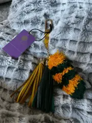 Maria’s Guatemala by Alida Boer Yellow & Green Bag Tassels w/ Pom NWT