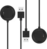 TenCloud Charger intended for OnePlus Watch USB Charging Cord 3.3ft Replacement Charger intended for OnePlus GPS Smartwatch (Black+Black)