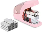 Effortless Mini Stapler Set, 20 Sheet Capacity, Integrated Remover & Staple Stor