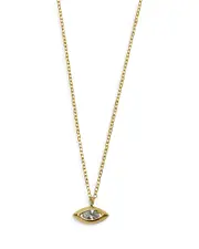 Argento Vivo Cubic Zirconia Marquise Pendant Necklace in 18K Gold Plated Sterling Silver, 16-18