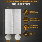 Velcro 15 Pcs Heavy Duty Hook and Loop Strip Adhesive Sticky Back Fastener WHITE