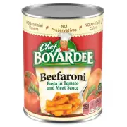 (5 Pack) Chef Boyardee Beefaroni Beef Macaroni Pasta in Tomato Meat Sauce, 15 Oz