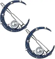 [PAMINGONO] Vintage Headdress Barrettes Sparkly Rhinestone Hair Clips Elegant Women's Hair Accessories for Parties Weddings