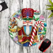 NUTCRACKER CHRISTMAS ROUND NEOPRENE MOUSE PAD MAT HOME SCHOOL OFFICE