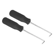 2pcs O-Ring 90° Pick 142mm Oil Seal Gasket Precision Puller Remover Tool, Black