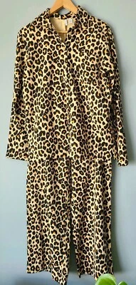 Nordstrom 2 Pc Flannel Cotton Leopard Pj Set Sz Small