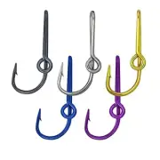 5PCS Fish Hook Hat Clip Gold Hats Pins Decal Fish Hooks for Cap Hat Tie Clasp...