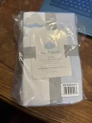 2 pk Cloud Island Jersey Fitted Crib Sheets White/Cloud Print &Solid Lt Blue
