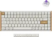 Keychron K2 HE Rapid Trigger Wireless Custom Mechanical Keyboard with Hall Effect Gateron Double-Rail Magnetic Switch, 2.4 GHz QMK Bluetooth 5.2 RGB Compatible with Mac Windows Linux (Aluminum + Wood)