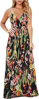 [KRIDDR] Women Casual Evening Dresses Backless Long Party Dresses Sexy Beach Floral Bohemian Summer Dresses
