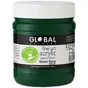 Global Colours Acrylic Paint Zero VOC 500mL Green Deep