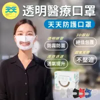 在飛比找momo購物網優惠-【天天】透明醫療口罩 紫色(20入/盒)