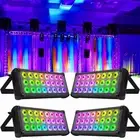 4X 120W Wall Wash Light DMX Strobe RGBW 24LED Stage Effect Lighting DJ Party KTV
