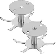 BESTOYARD 2pcs Heavy Duty Rotating Under Cabinet Hooks Kitchen Utensil Hanger for Convenient Storage for Organizing Utensils Bags and Keys Kitchen Home