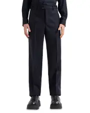 Emporio Armani Wool Stretch Stripe Regular Fit Pants
