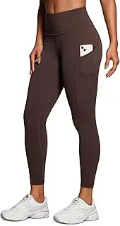 [CRZ YOGA] Women's Naked Feeling High Waist Tummy Control Stretchy Sport Running Leggings with Out Pocket-25 Inches