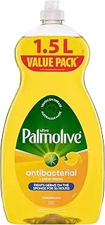 Palmolive Dish Ultra Strength Concentrate Antibacterial Dishwashing Liquid, 1.5L, with Lemon Extracts
