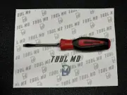 Snap-on Tools USA NEW RED 1/4" Tip Soft Grip Flat Head Screwdriver SGD4B
