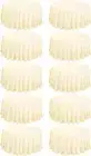 10 Pack 120 Inch Round Polyester Fabric Tablecloth, Beige