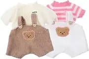 Toddmomy 2 Sets Stuffed Animals Doll Clothes: 30cm Bear Clothing Includes Jumpsuit And Sweater - Plush Doll Suspender Pants And Pullover Shirts
