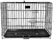 PSK Dog Cage Double Door Heavy Duty Folding Metal Kennel for Large Size -18