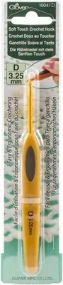 3 Pack Clover Soft Touch Crochet Hook-Size D3/3.25mm 1004D