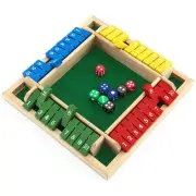 Wooden Shut The Box 4 Players Family Traditional Pub Dice Family Kids Game