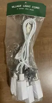 Dept 56 Village Light Cord 6 Socket With Bulbs - NEW