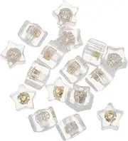 Veemoon Silicone Earring Caps 16pcs Set Soft Locking Flat Backs Earring Findings Anti-Slip Ear Protection for Women