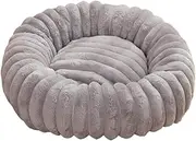 Calming Donut Dog Bed - Soft Donut Dog Bed Plush Cat Bed,Round Cat Couch Washable Anti-Slip Pet Beds for Small Cats & Small Dogs